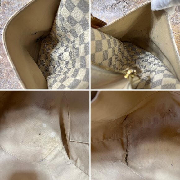 Louis Vuitton Totally MM Tote Bag Canvas Damier Azur Shoulder Bag - Picture 12 of 14